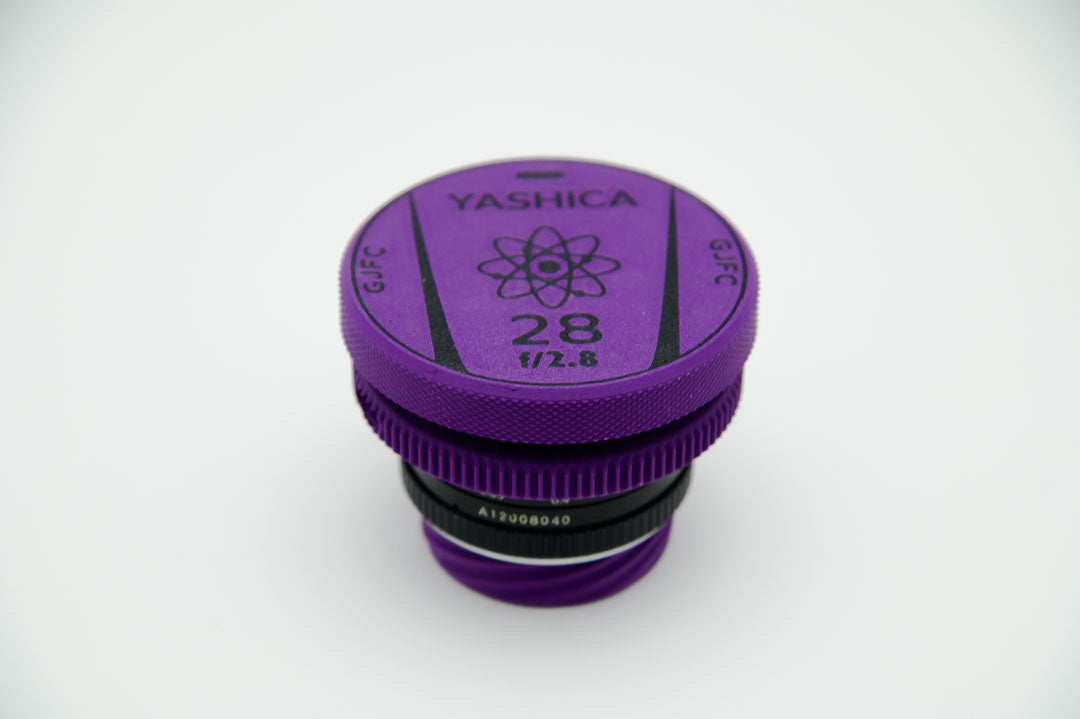 Ottica fotografica convertita in cine lens con ghiere ingranate